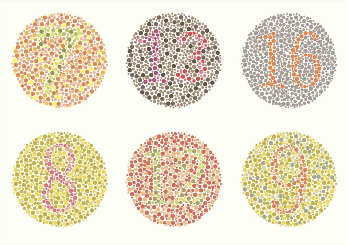 Colorblindness test circles